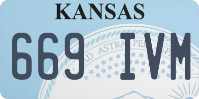 KS license plate 669IVM