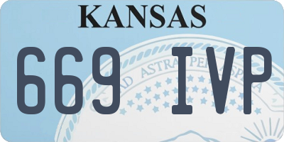KS license plate 669IVP