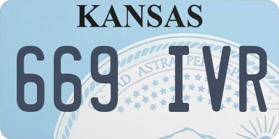 KS license plate 669IVR
