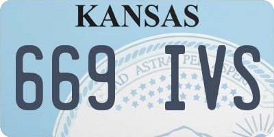 KS license plate 669IVS