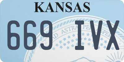 KS license plate 669IVX
