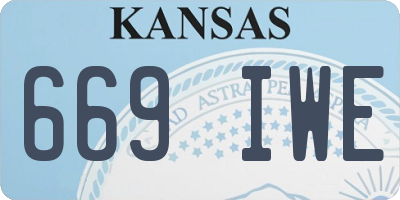 KS license plate 669IWE