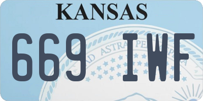 KS license plate 669IWF
