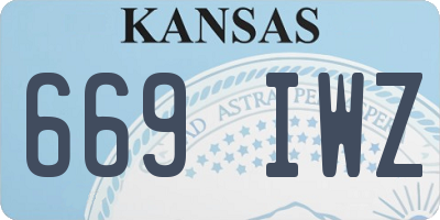 KS license plate 669IWZ