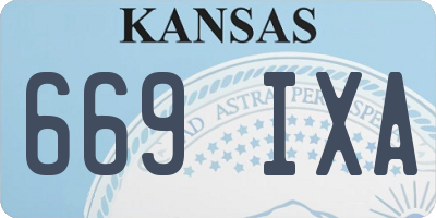 KS license plate 669IXA