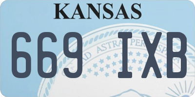 KS license plate 669IXB