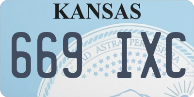 KS license plate 669IXC