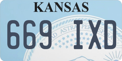 KS license plate 669IXD