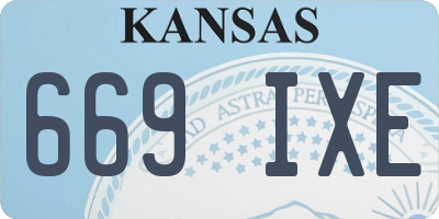 KS license plate 669IXE