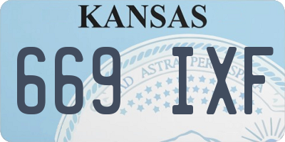 KS license plate 669IXF