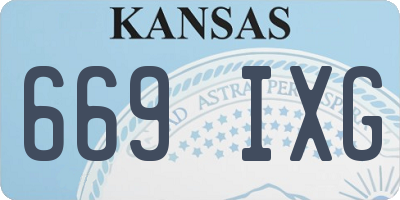 KS license plate 669IXG