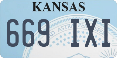 KS license plate 669IXI