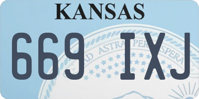 KS license plate 669IXJ
