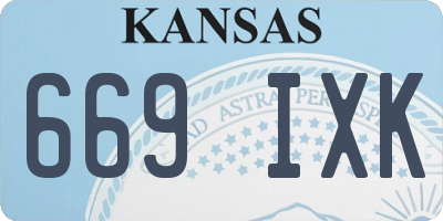 KS license plate 669IXK