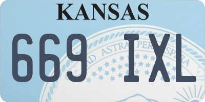 KS license plate 669IXL