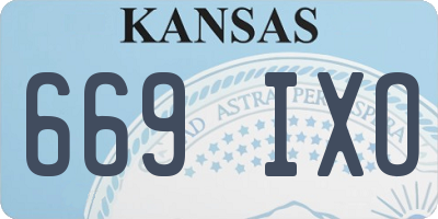 KS license plate 669IXO