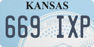 KS license plate 669IXP