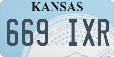KS license plate 669IXR
