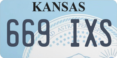KS license plate 669IXS