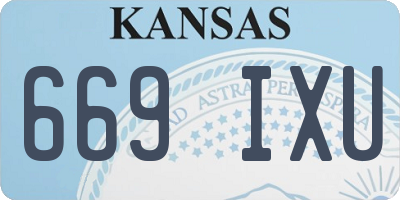 KS license plate 669IXU