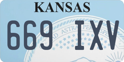 KS license plate 669IXV