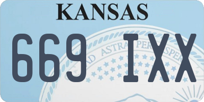 KS license plate 669IXX