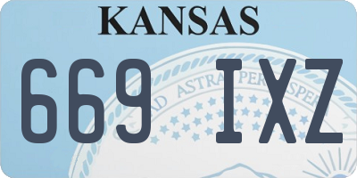 KS license plate 669IXZ