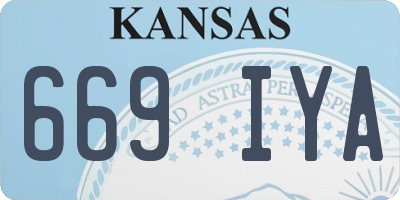 KS license plate 669IYA