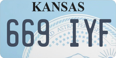KS license plate 669IYF