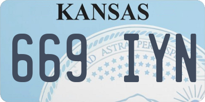 KS license plate 669IYN