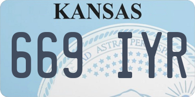 KS license plate 669IYR