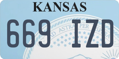 KS license plate 669IZD
