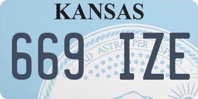 KS license plate 669IZE