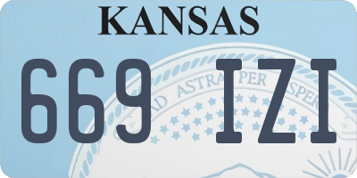 KS license plate 669IZI