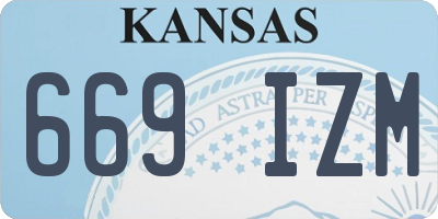 KS license plate 669IZM