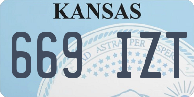 KS license plate 669IZT