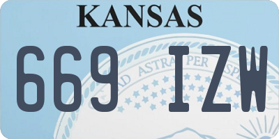 KS license plate 669IZW
