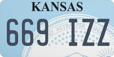 KS license plate 669IZZ