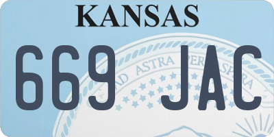 KS license plate 669JAC