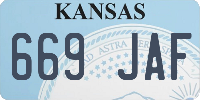 KS license plate 669JAF