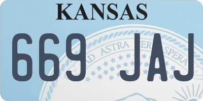 KS license plate 669JAJ