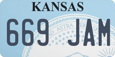 KS license plate 669JAM