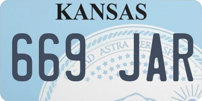KS license plate 669JAR