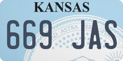 KS license plate 669JAS