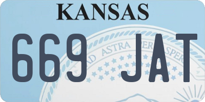 KS license plate 669JAT