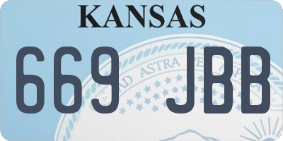 KS license plate 669JBB