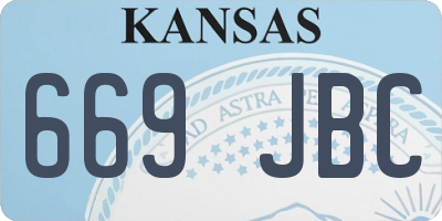 KS license plate 669JBC