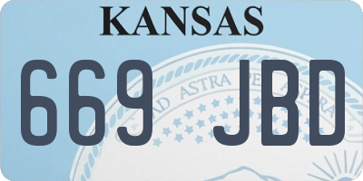 KS license plate 669JBD