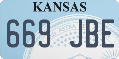 KS license plate 669JBE
