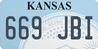 KS license plate 669JBI